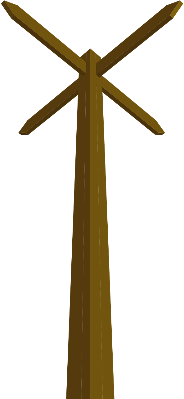 Way Pole 5652 Large - Clip Art - Png Download (593x1281), Png Download