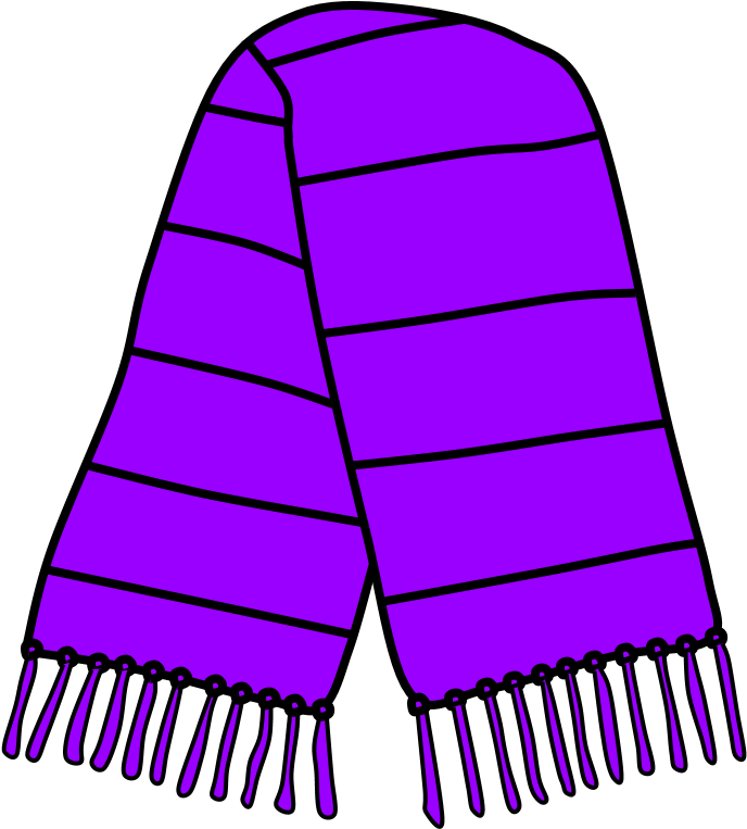 Scarf, Fringe, Purple - Scarf Clip Art - Png Download (816x1056), Png Download