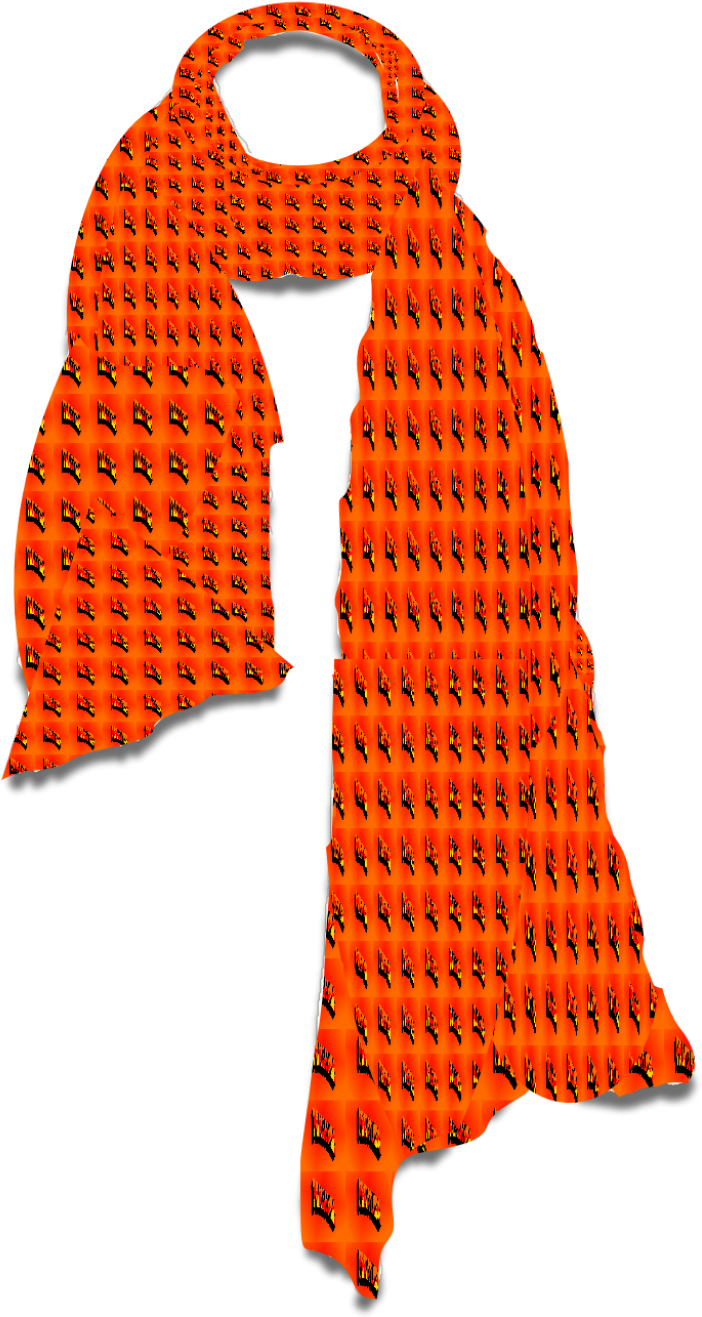 Orange Scarf Png Clipart (781x1302), Png Download