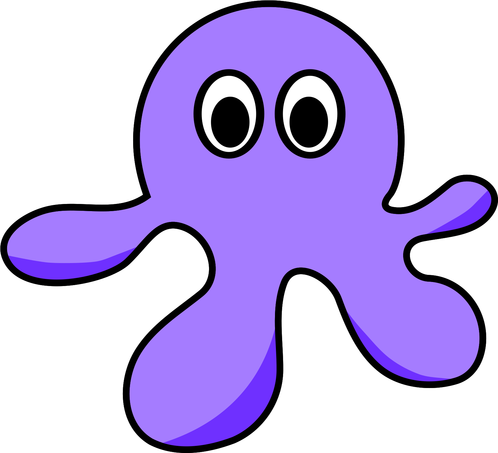 Octopus Cartoon Clipart (1600x1600), Png Download