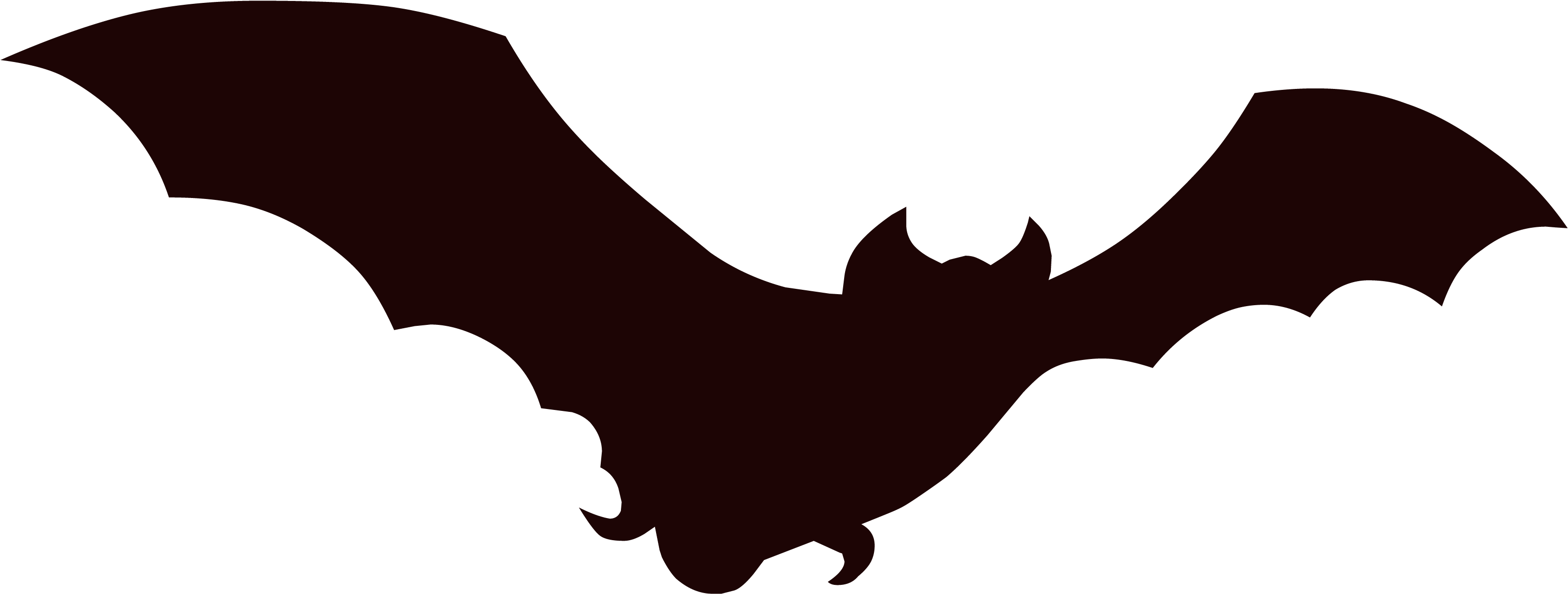 Thumb Image - Bat Transparent Background Clipart (2560x1210), Png Download