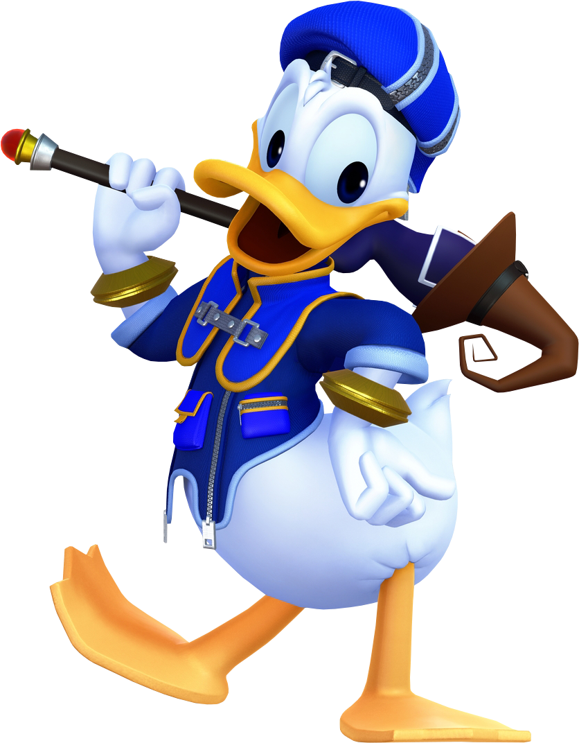 Donald Duck Png - Donald Duck Kingdom Hearts Staff Clipart (893x1165), Png Download