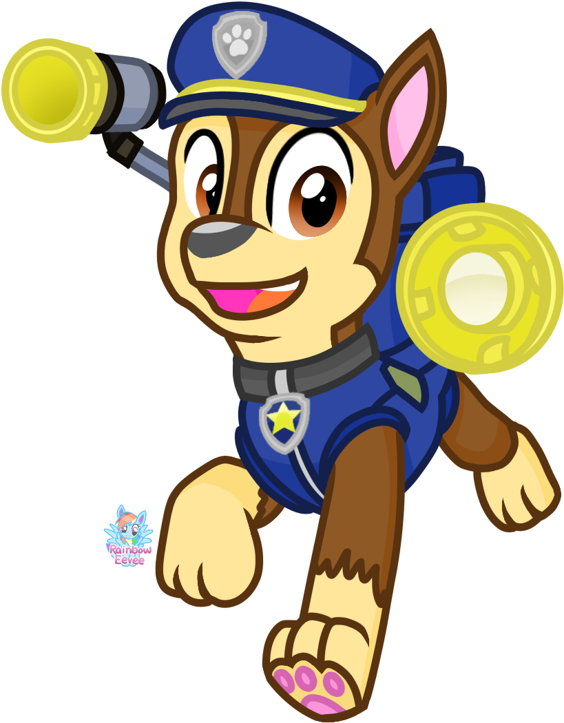 Paw Patrol Chase Vector - Vector Chase Paw Patrol Clipart (853x1055), Png Download