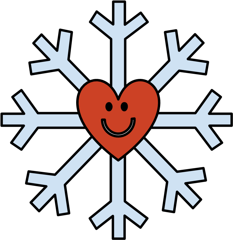 Snowflake, Smiley Face, Heart, Red - Our Family Is Just The Right Mix Clipart (816x1056), Png Download