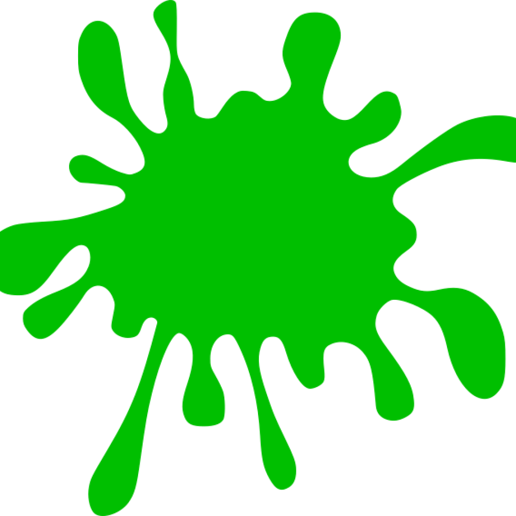 Splatter Clipart Green Splatter Clip Art At Clker Vector - Green Paint Splatter Clipart - Png Download (1024x1024), Png Download