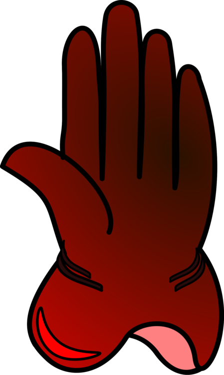 Hand,finger,red - Glove Clipart Png Transparent Png (449x750), Png Download