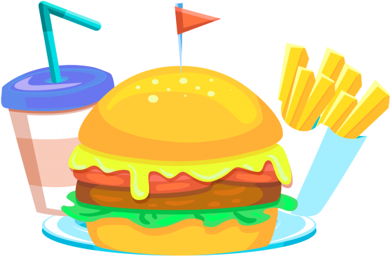 Cartoon Food And Drink Clipart (700x700), Png Download