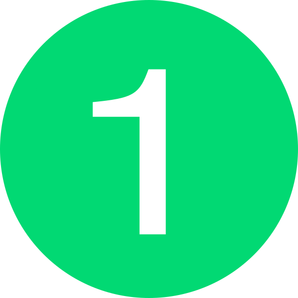 Button With Number 1 Clipart (600x600), Png Download