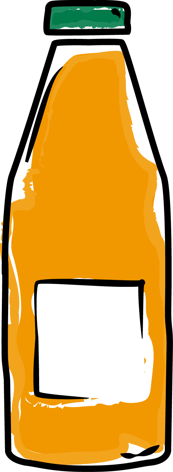 Number 1 Clipart Orange, Number 1 Orange Transparent - Orange Juice Bottle Clipart - Png Download (553x1504), Png Download