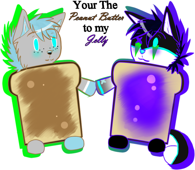 Your The Peanutbutter To My Jelly~ By Andr0 - Cartoon Clipart (894x894), Png Download