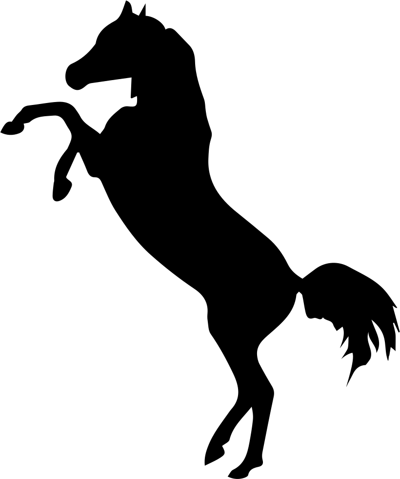 Legs Clipart Horse - Standing Transparent Horse Silhouette - Png Download (820x981), Png Download