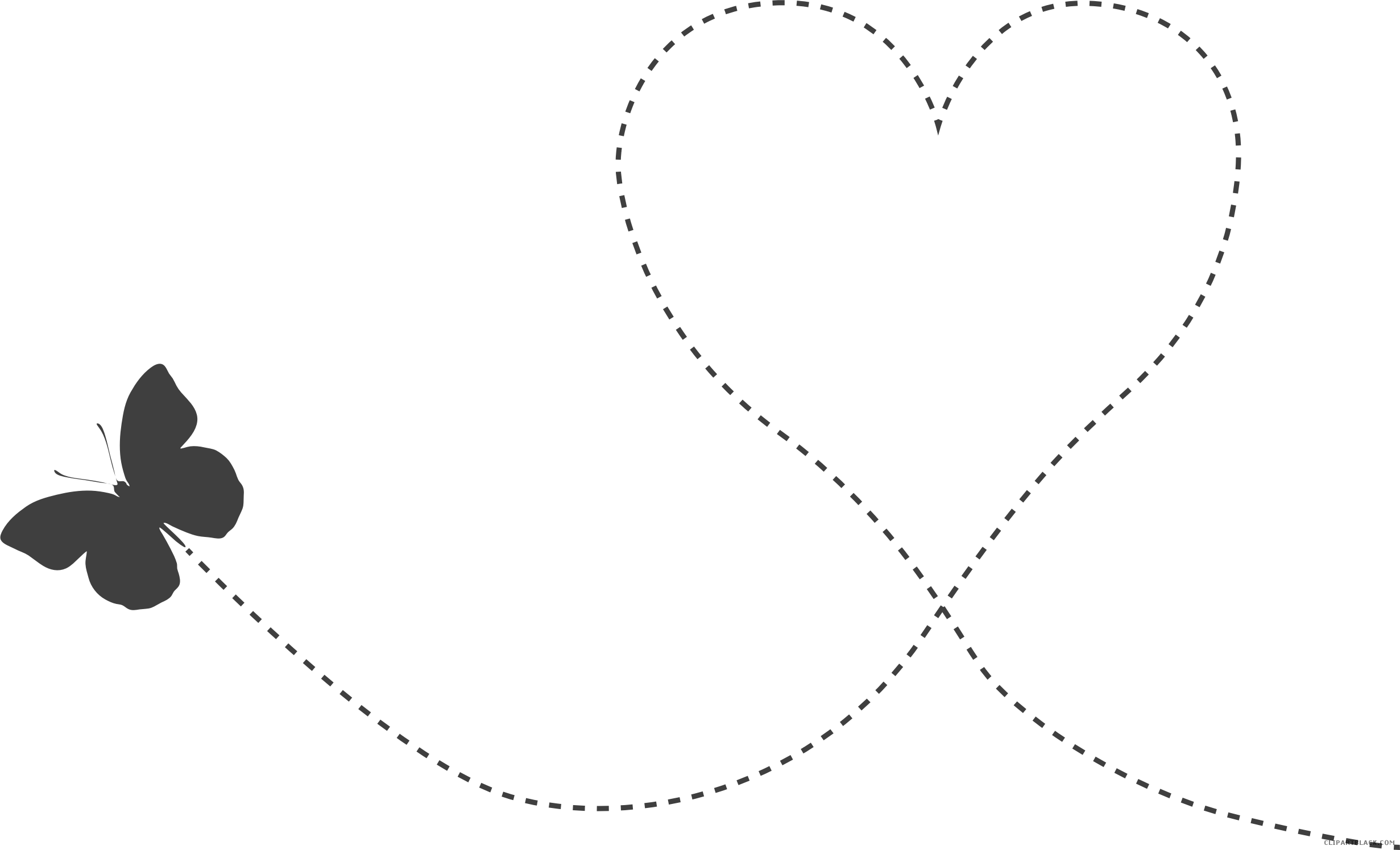 Love Valentine"s Day - Vuelo De Mariposa Png Clipart (2462x1496), Png Download