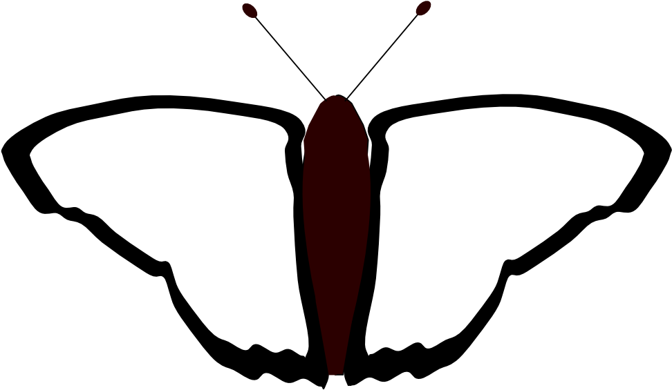 Butterfly 39 Black White Line Art Coloring Book Colouring - Coloring Book Clipart (999x599), Png Download