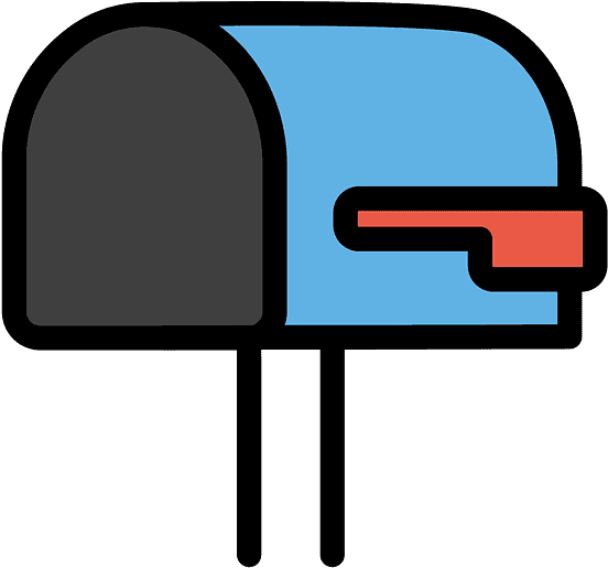 Open Mailbox With Lowered Flag Emoji Clipart - Png Download (800x800), Png Download