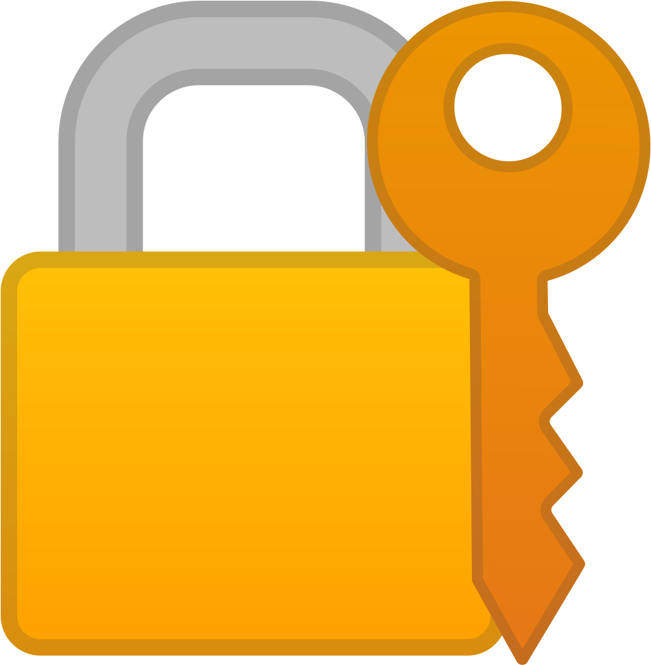 Download Lock Clipart Orange Lock With Key Emoji Png Download