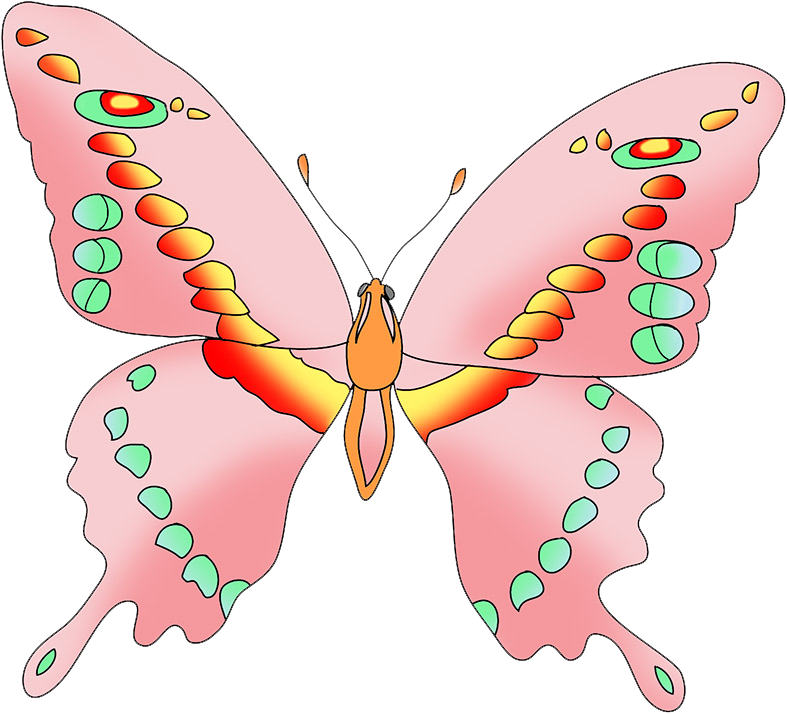 Pink Butterfly Clipart - Swallowtail Butterfly - Png Download (787x714), Png Download