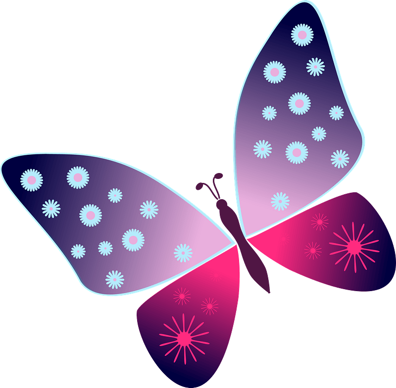 Purple Butterfly Clipart - Borboletas Png Verde Transparent Png (800x785), Png Download
