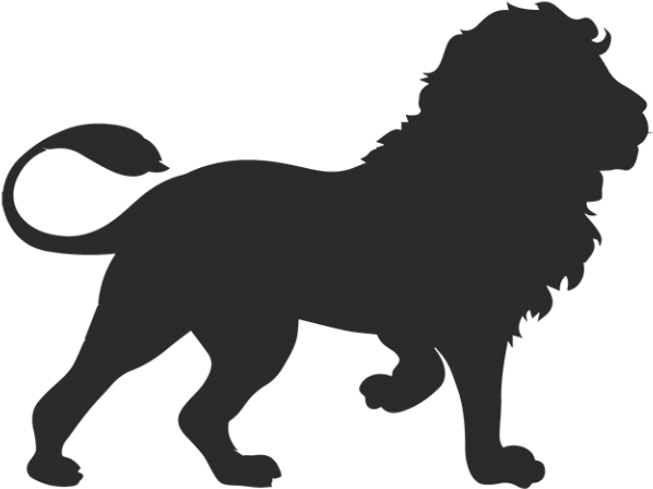 Winged Lion Vector Graphics Illustration Clip Art - Lion Silhouette - Png Download (768x768), Png Download