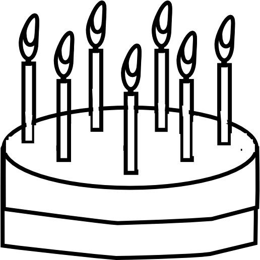 Download Your Free Mini Pirate Bunting Banner Here - Outline Pic Of A Cake Clipart (600x516), Png Download