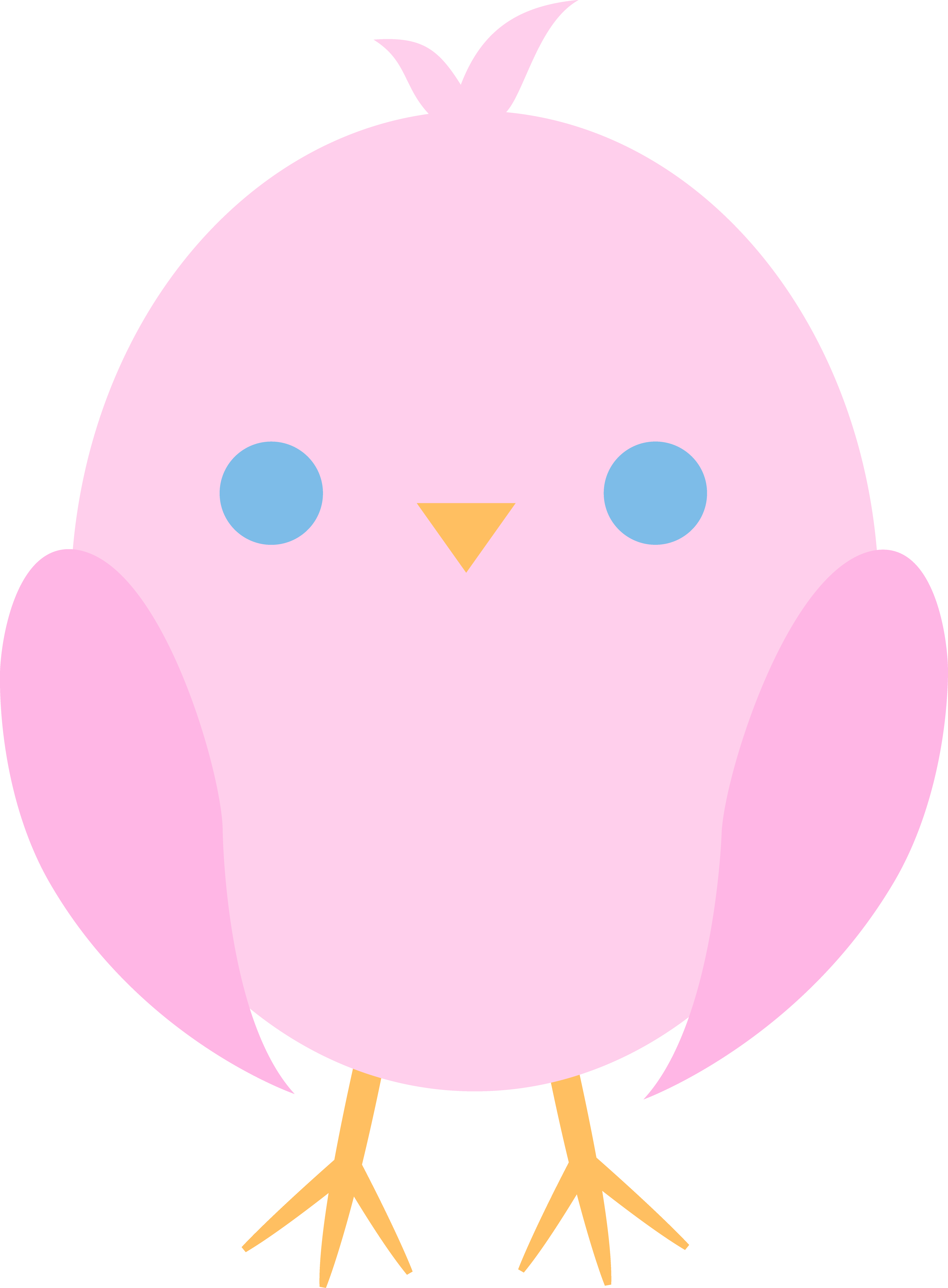 Cute Bird Clipart Baby Shower - Baby Chick Cartoon - Png Download (3578x4863), Png Download