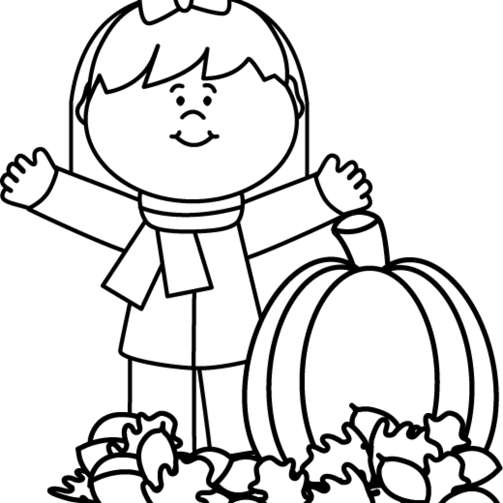 Fall Monkey Hatenylo Com - Easy Cute Thanksgiving Coloring Pages Clipart (1024x1024), Png Download