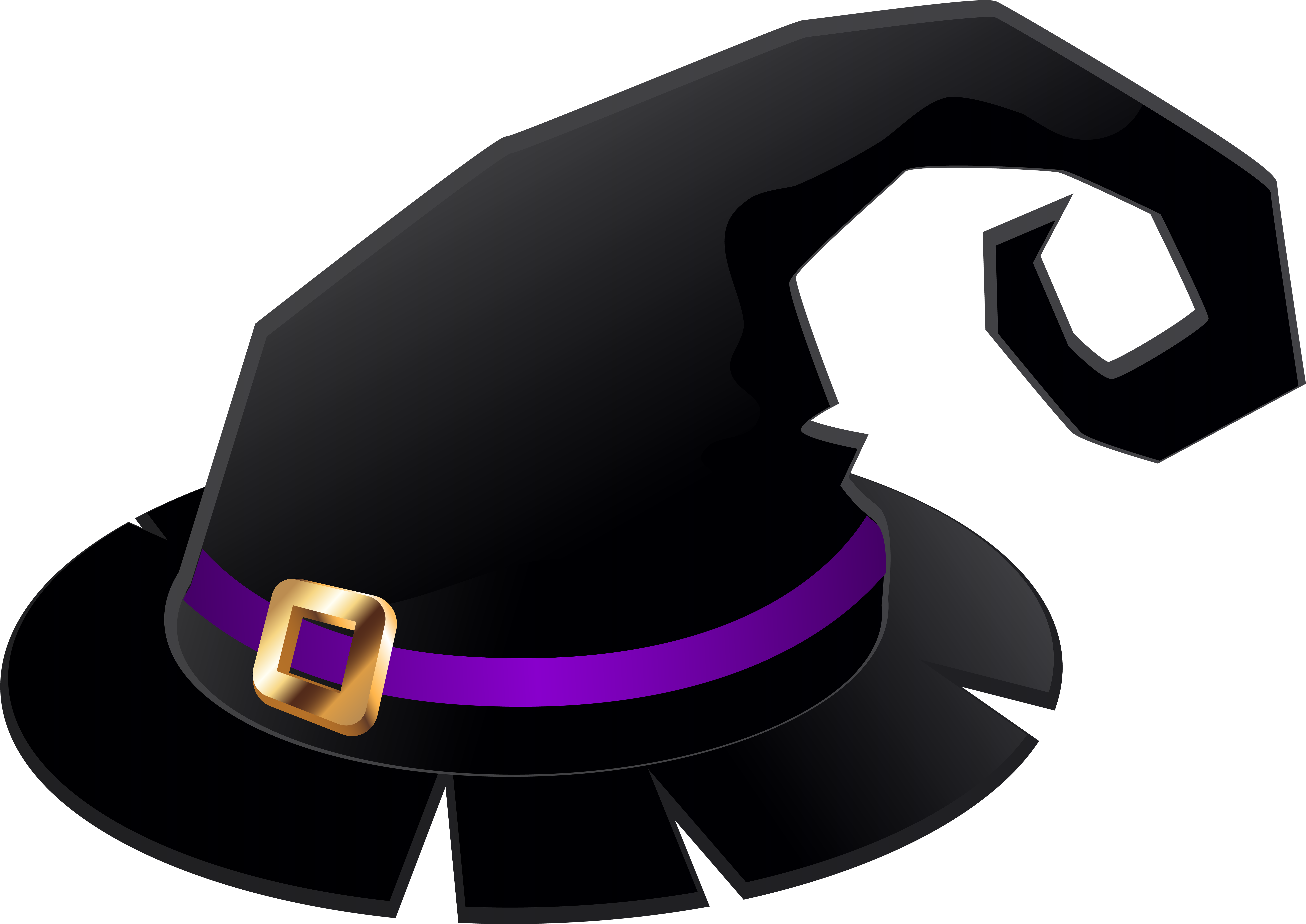 Hat Clip Art - Witch Hat Png Transparent (8000x5663), Png Download