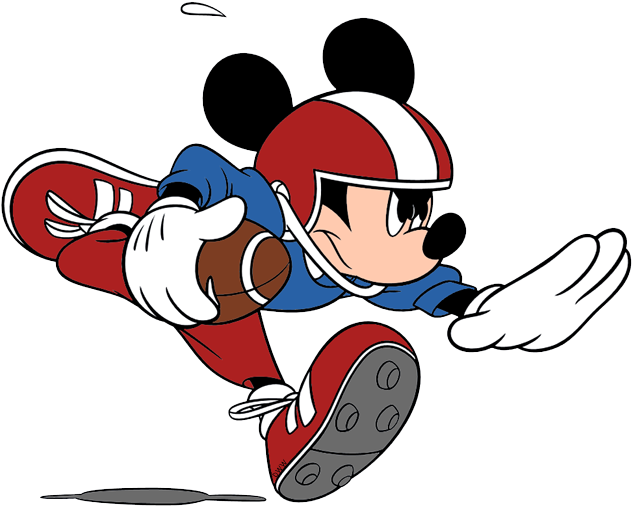Mickey Mouse Clipart Football - Mickey Mouse Football Clipart - Png Download (636x513), Png Download