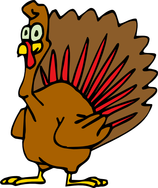 Free Turkey Clipart And Animations Png - Turkey Animation Transparent Png (550x654), Png Download