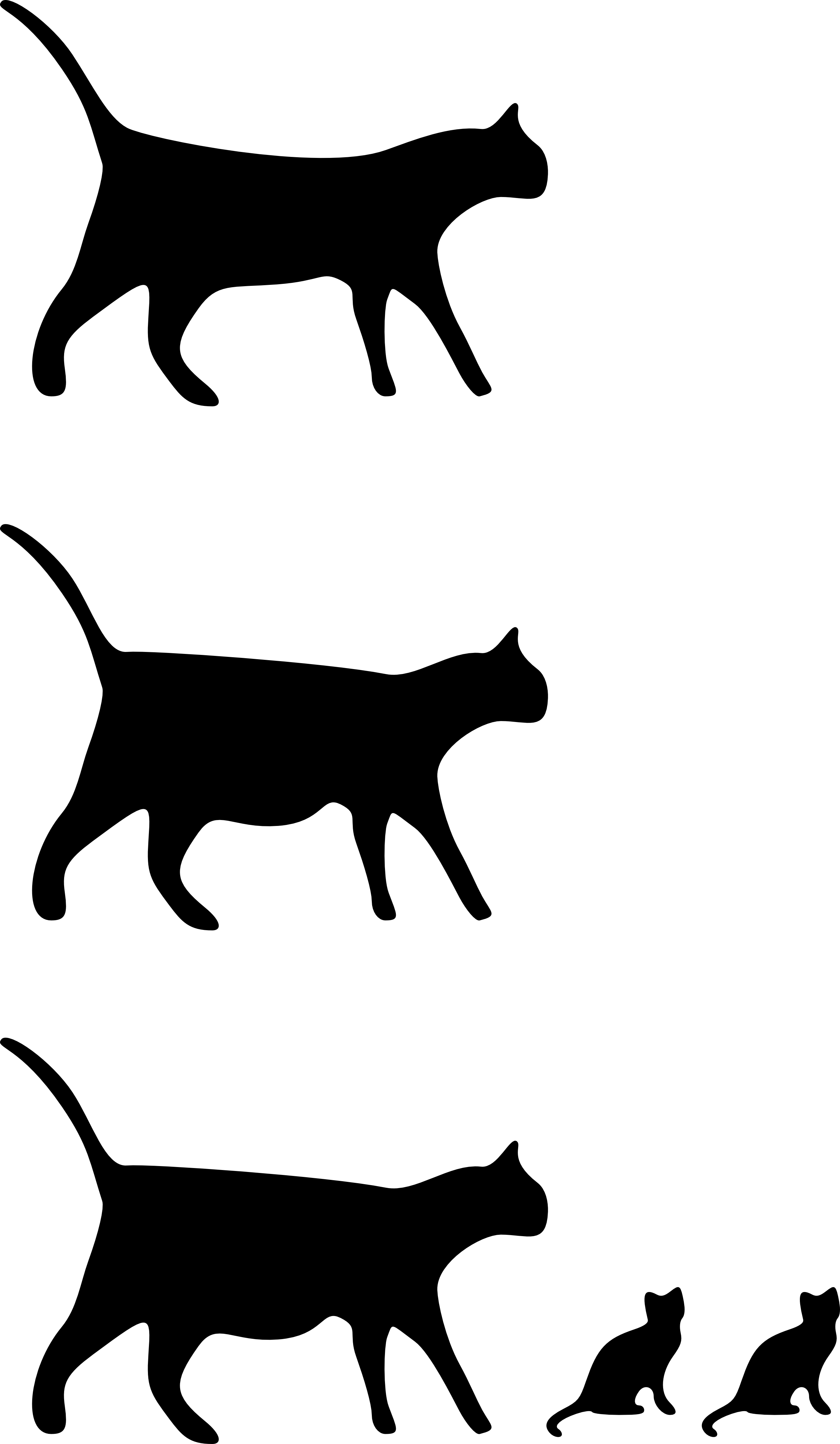 Free Black And White Cat Drawing, Download Free Clip - Black Cat To Draw - Png Download (2555x4390), Png Download