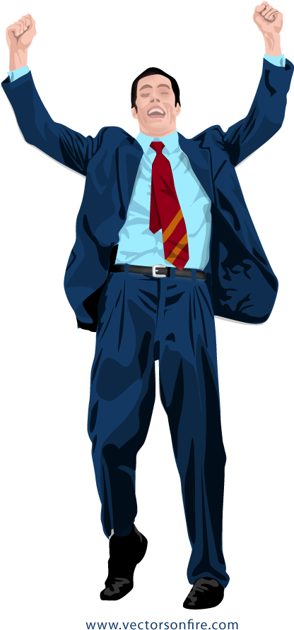 Happy Businessman By Mihai Ionascu - Happy Businessman Clipart - Png Download (415x900), Png Download