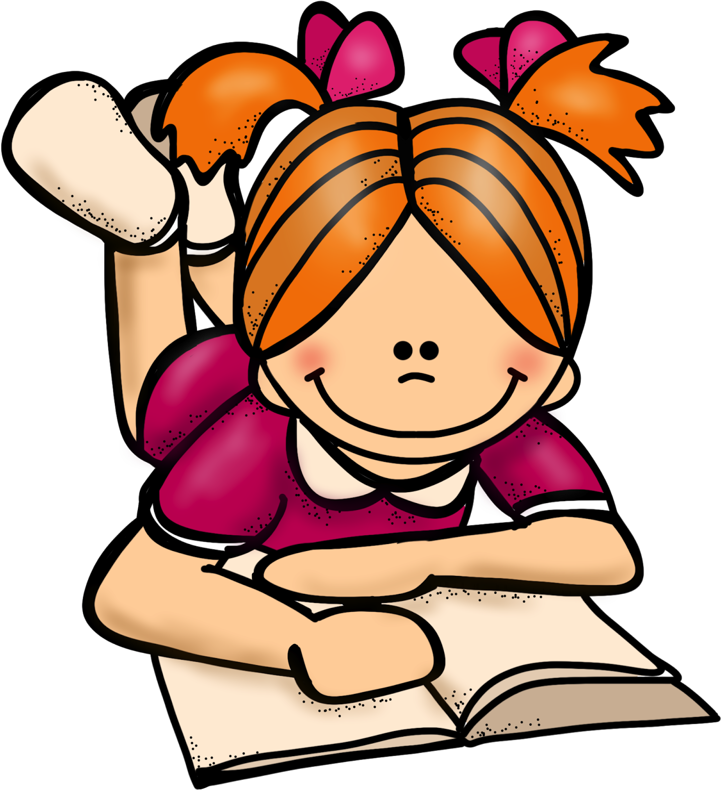 Best Student Reading Clipart - Student Reading Clip Art - Png Download (1462x1600), Png Download