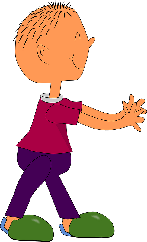 Boy Playing Blind Man’s Buff Clipart - Child Catch Png Transparent Png (487x800), Png Download