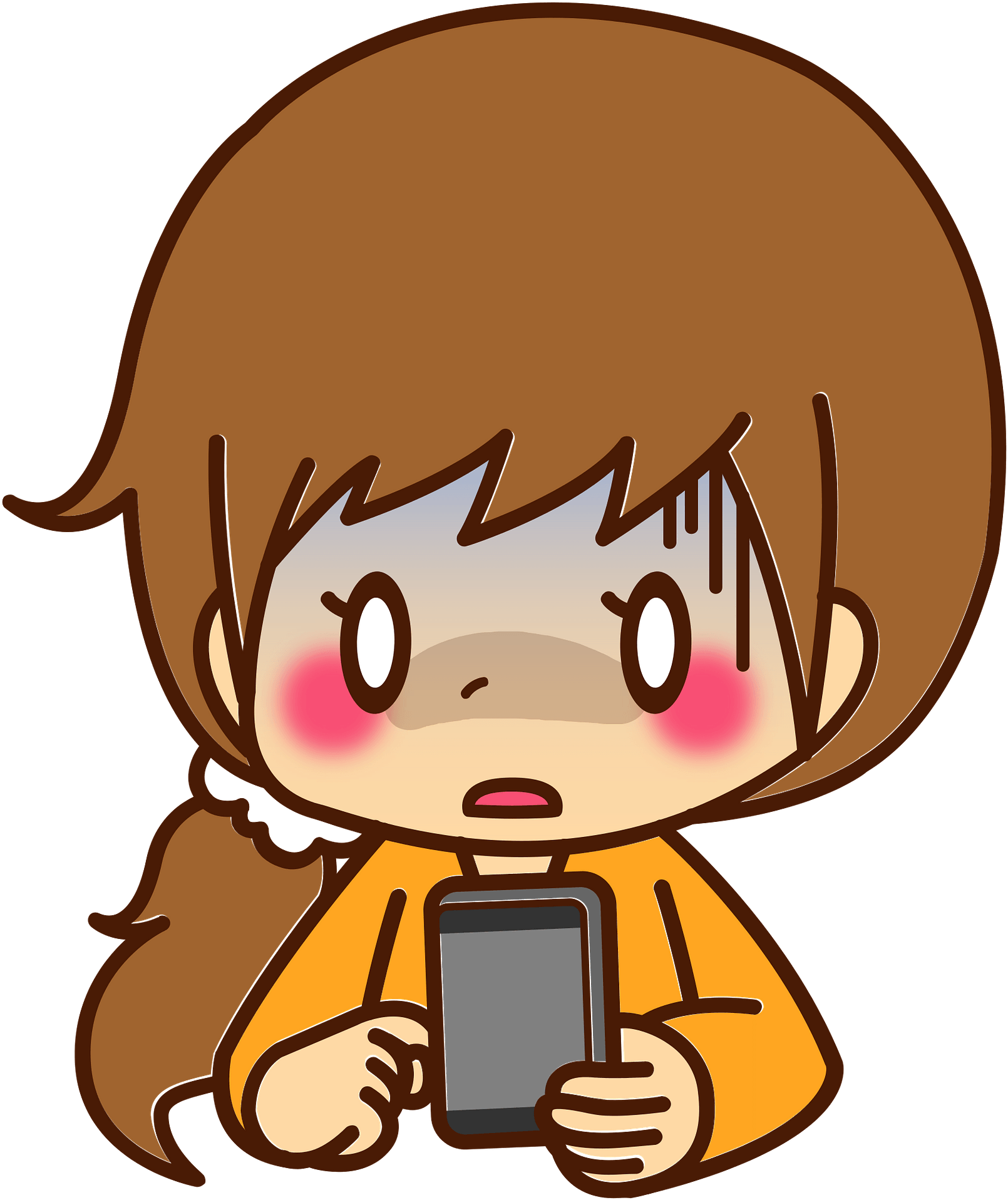 Woman Girl Smartphone Clipart - Smartphone - Png Download (763x800), Png Download