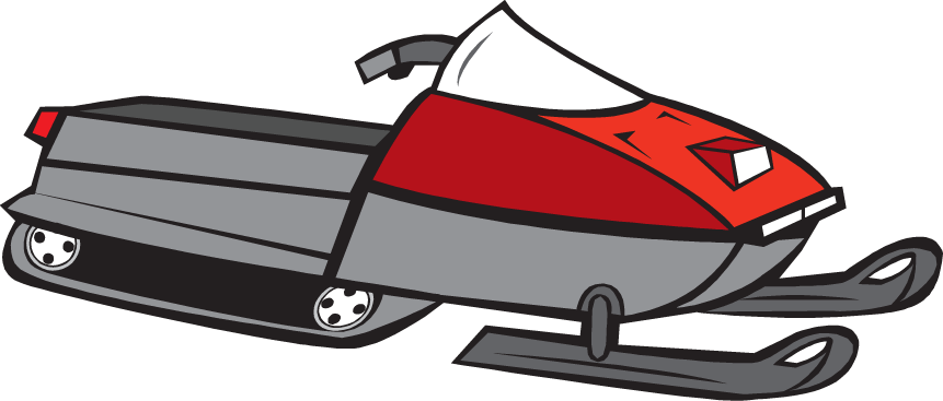 Snowmobile Ford Model T Clip Art - Clip Art Snow Mobile - Png Download (861x367), Png Download