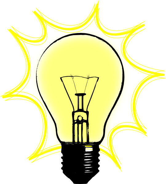 Incandescent Light Bulb Lamp Electric Light Clip Art - Transparent Background Light Bulb - Png Download (540x598), Png Download