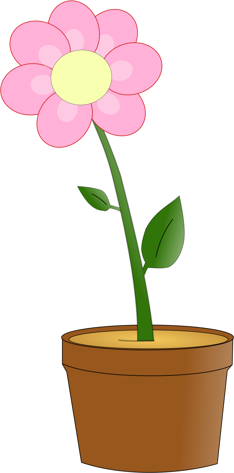 Flower Clipart Planter - Clipart Blumentopf - Png Download (1500x2400), Png Download