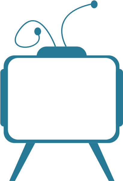 Blue Tv Receiver Vector Image Clipart (600x600), Png Download