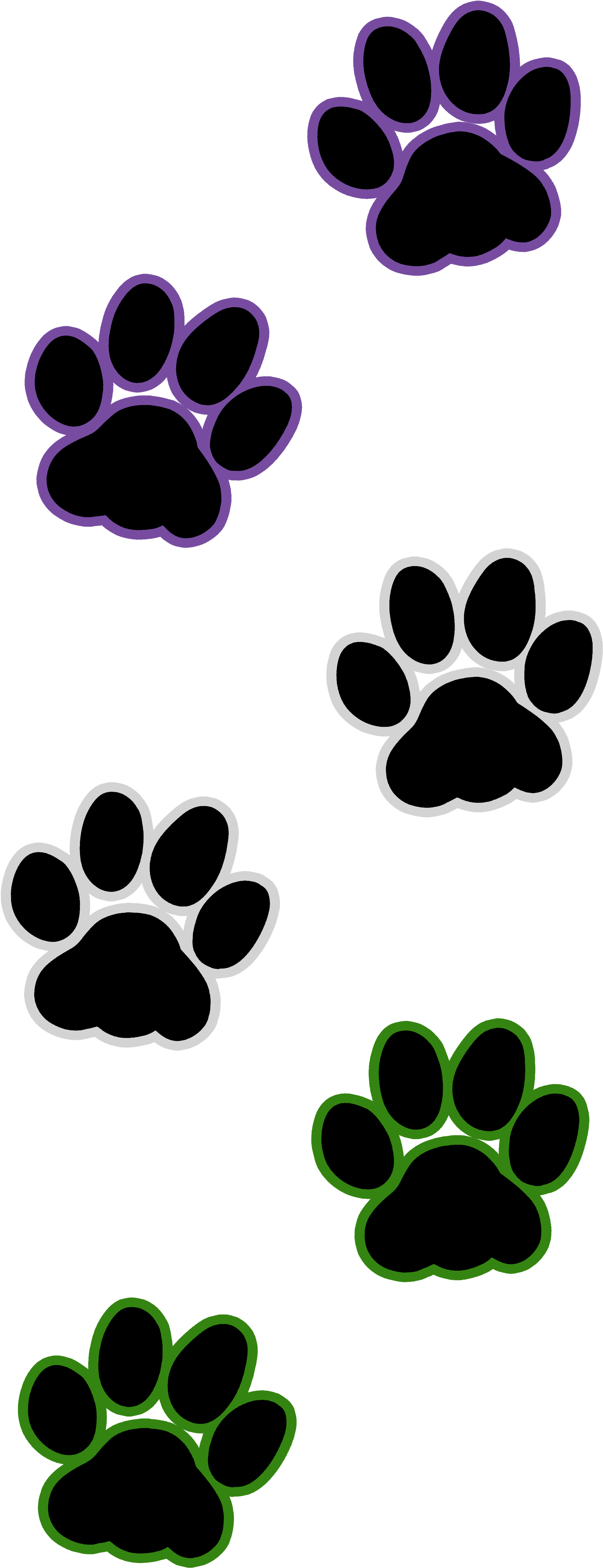Cat Pawprint Clipart Clipart Transparent Download Cat - Transparent Line Cat Paw Print Clip Art - Png Download (3600x4800), Png Download
