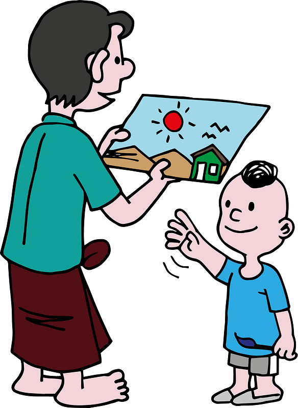 Father And Son Clipart - Child - Png Download (584x800), Png Download