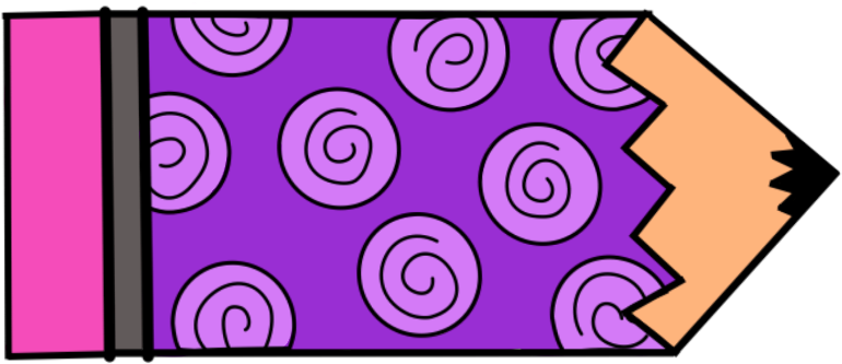 Purple School Supplies Clipart - Png Download (800x389), Png Download
