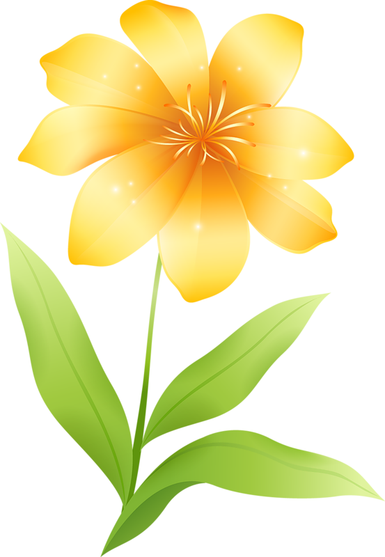 Flower Yellow Clip Art - Yellow Flower Clipart - Png Download (553x800), Png Download