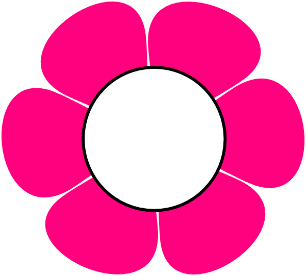 Pink Flower Clip Art 1 Pink F - Hippie Flowers Png Transparent Png (600x541), Png Download