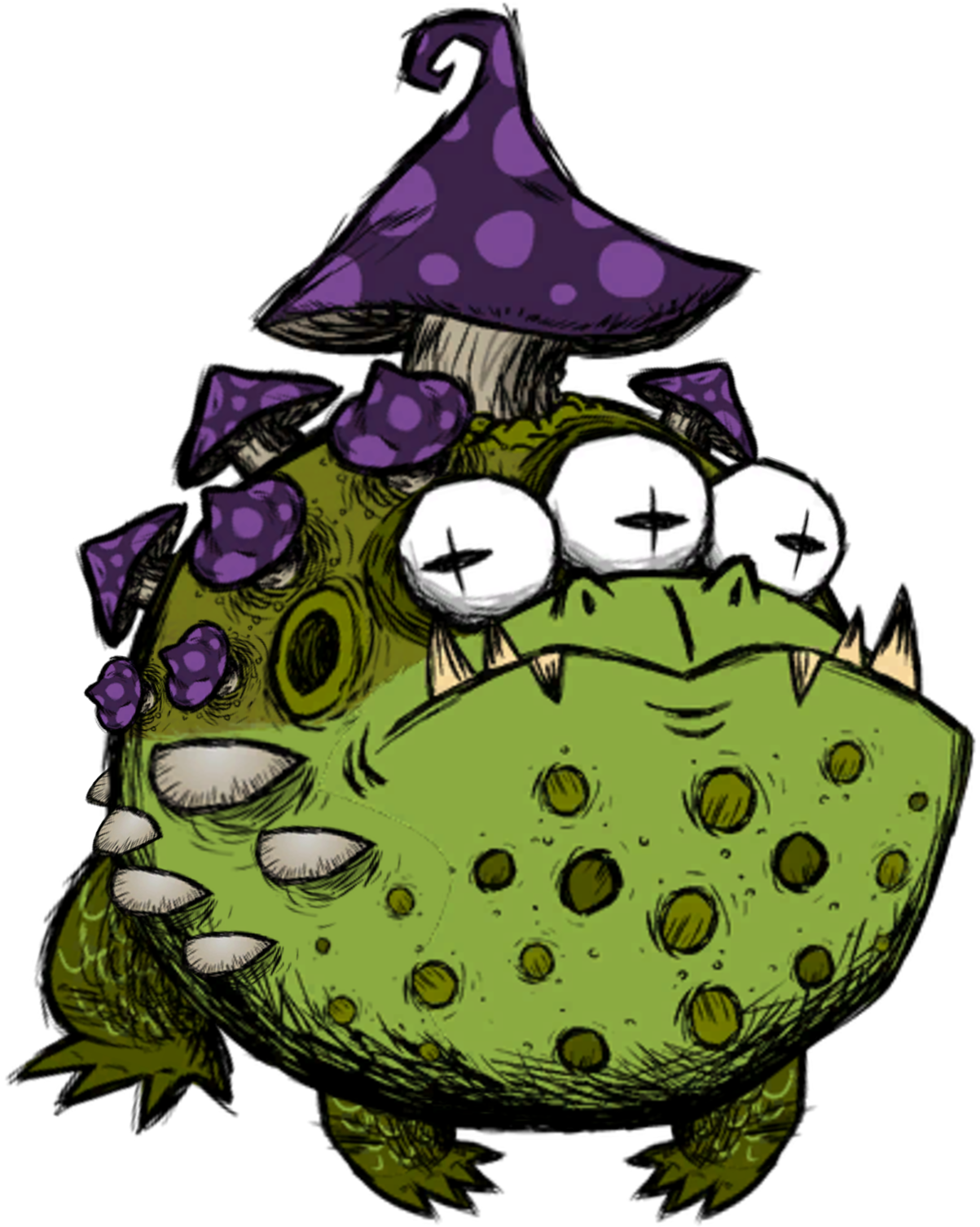 Raw Turkey Standing Clipart Svg Transparent Download - Don T Starve Misery Toadstool - Png Download (1210x1519), Png Download