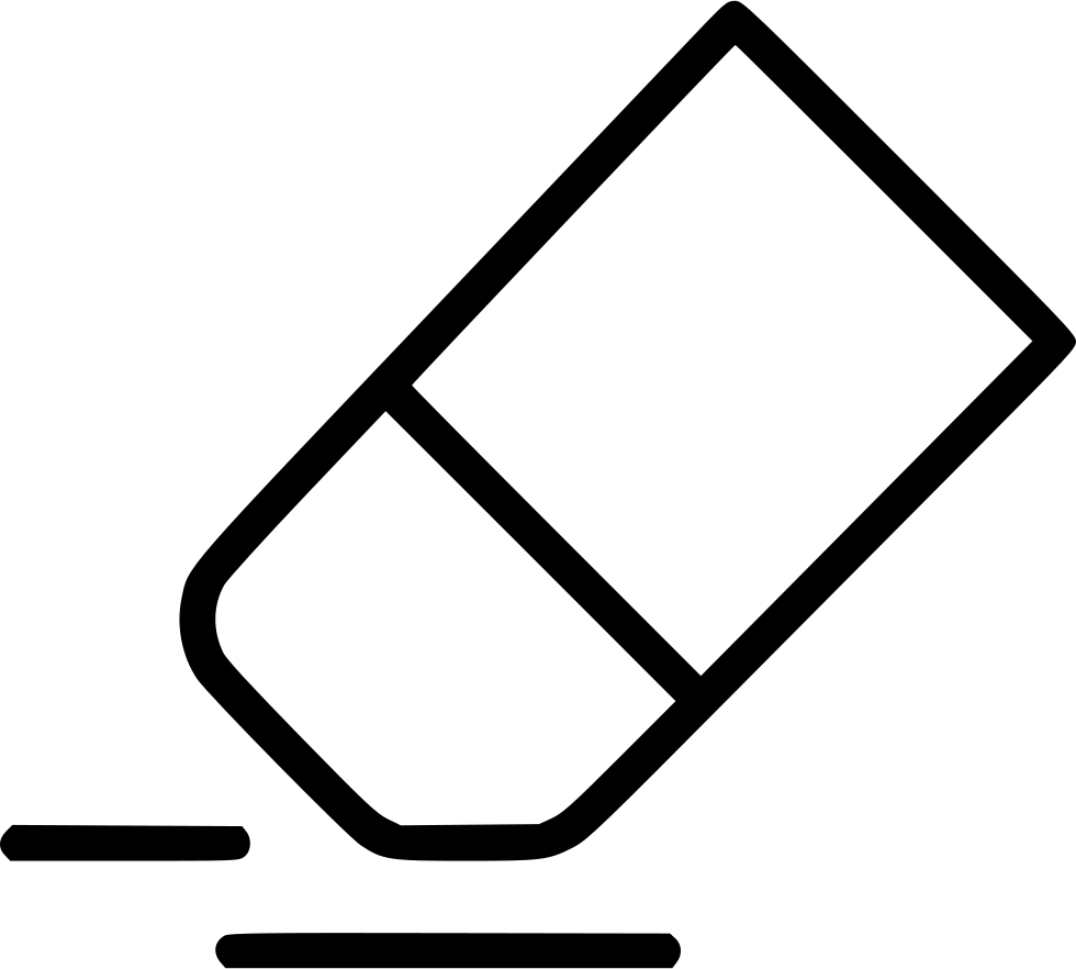 Eraser Tool - Transparent Pencil Clipart Black And White - Png Download (980x882), Png Download