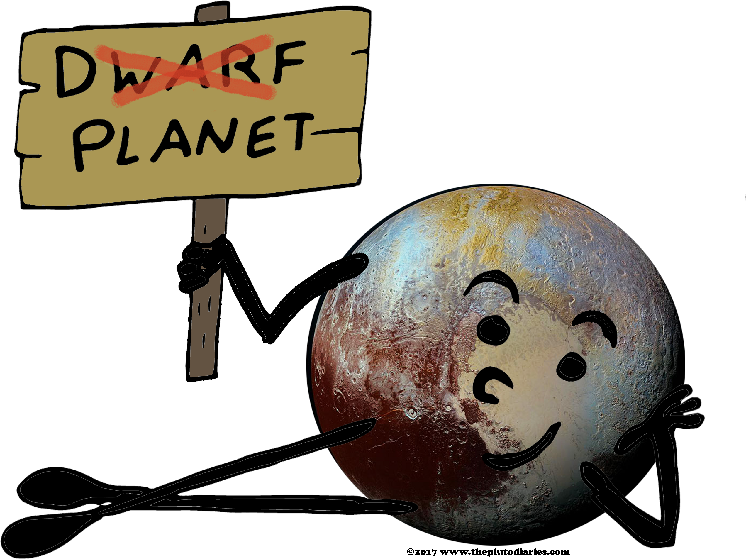 Transparent Funny Human Brain Clipart - Dwarf Planet Pluto Png (2544x1906), Png Download