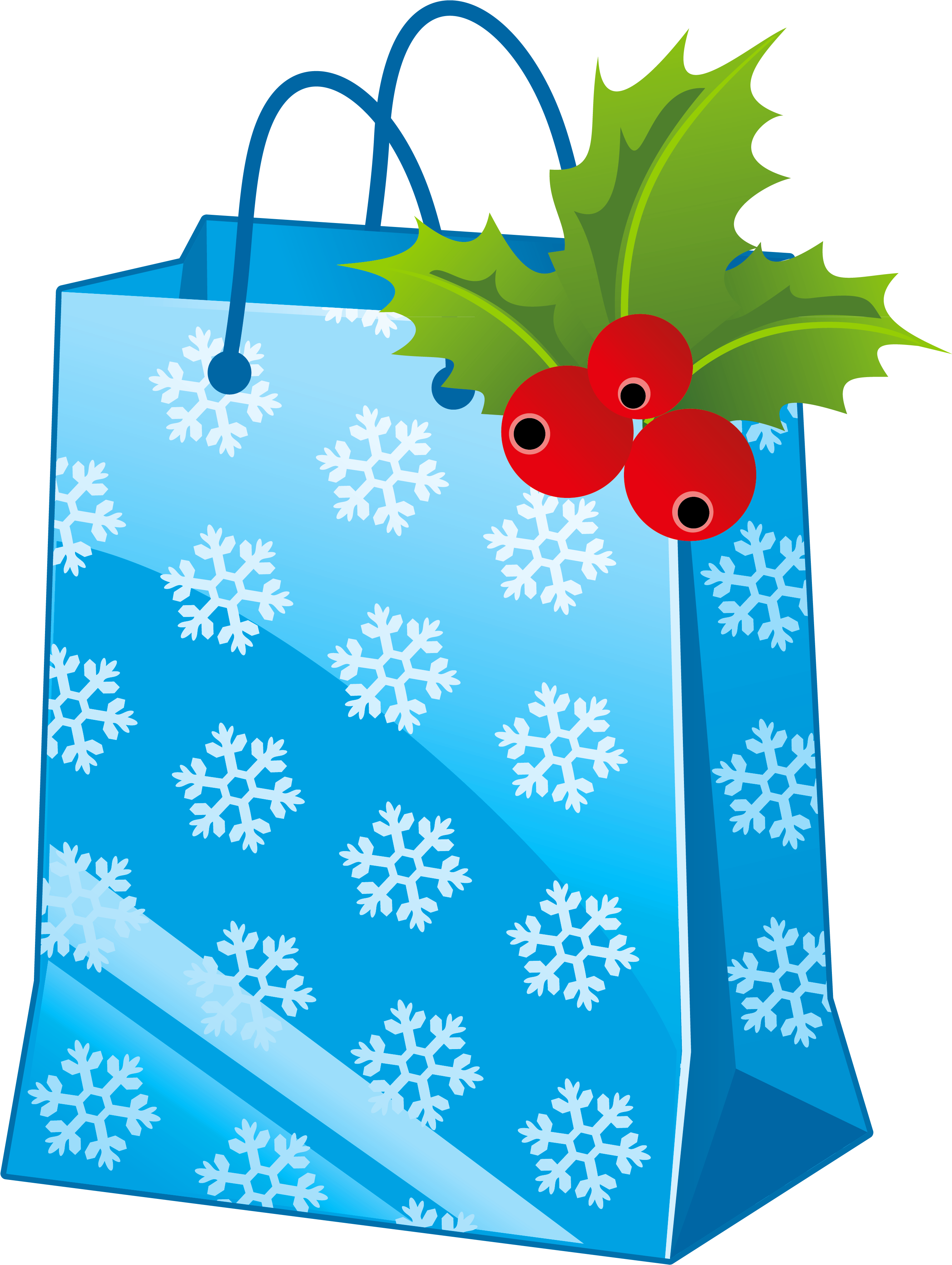 Christmas Shopping Bag Clipart Svg Black And White - Clipart Christmas Gift Bag - Png Download (3310x3789), Png Download