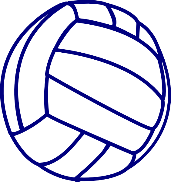 Netball Balls Cartoon - Clip Art Blue Volleyball - Png Download (564x598), Png Download