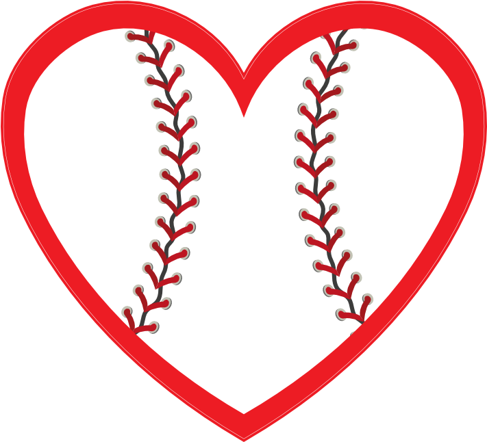 Custom Baseball Heart With Your Colors Magnet - Baseball Stitching Free Svg Clipart (750x750), Png Download