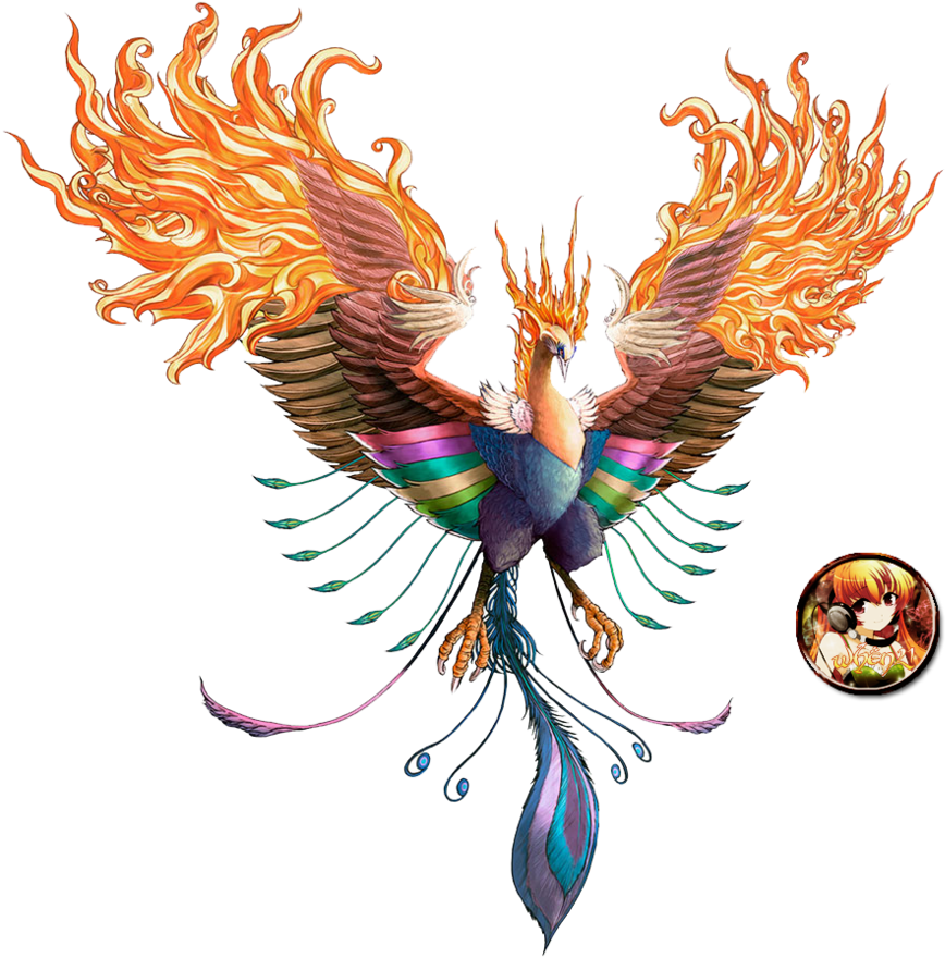 Transparent Fenix Png - Final Fantasy 7 Remake Phoenix Clipart (868x880), Png Download