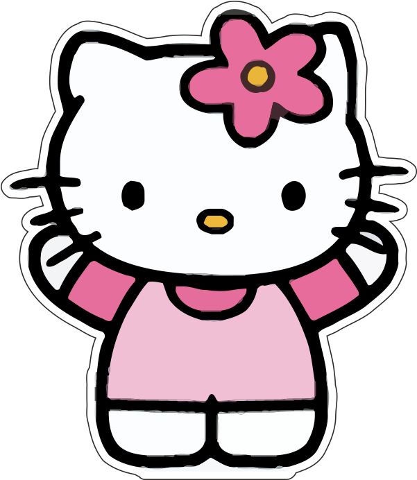 Hello Kitty - Hello Kitty Wearing Dress Clipart (800x800), Png Download